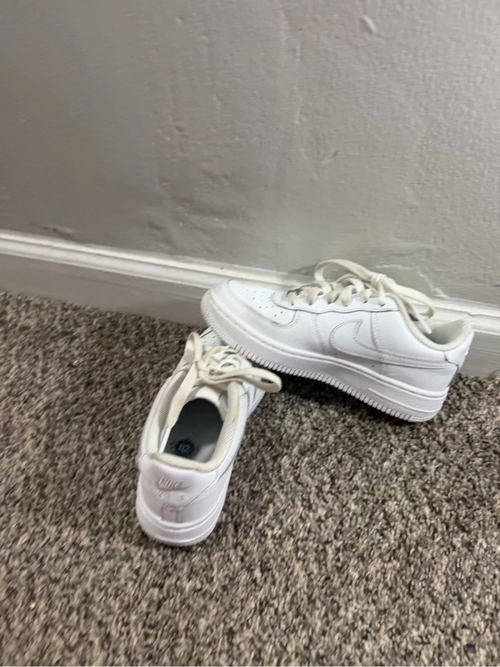 Nike Kids White Low-Top Sneakers with Lace-Up Closure